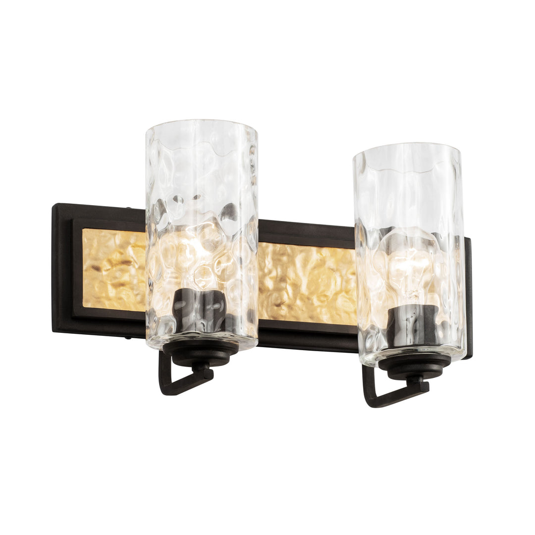 Hammer Time 371B02CBFG 2-Light Vanity Light - Carbon/French Gold