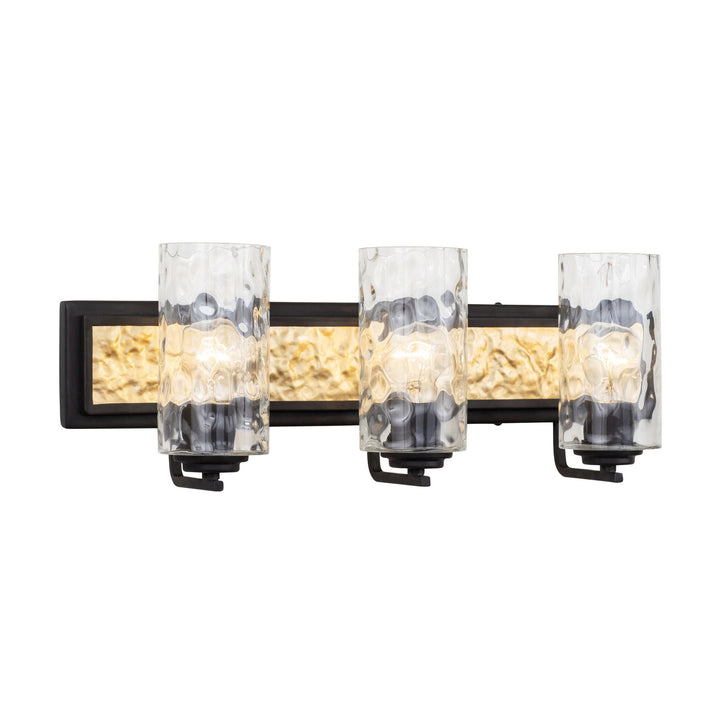 Hammer Time 371B03CBFG 3-Light Vanity Light - Carbon/French Gold