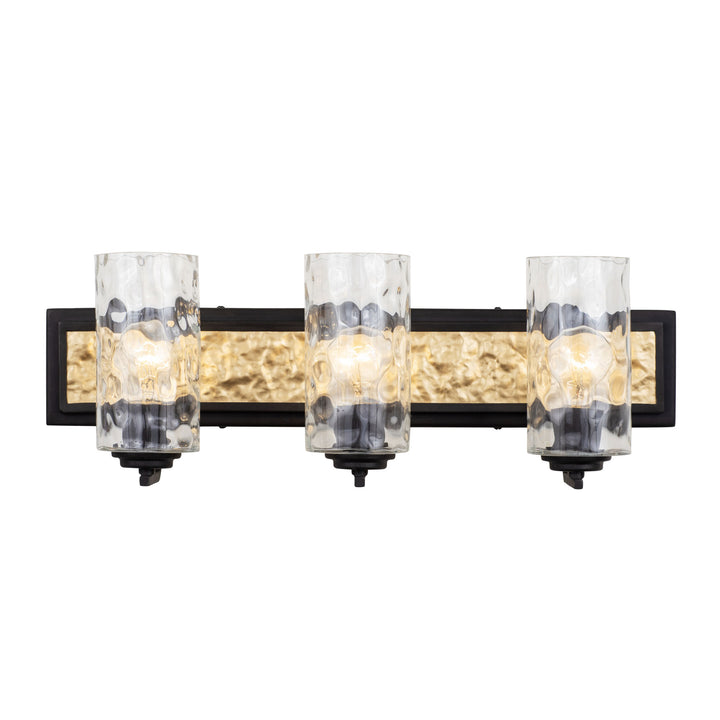 Hammer Time 371B03CBFG 3-Light Vanity Light - Carbon/French Gold