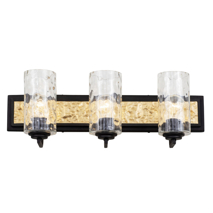 Hammer Time 371B03CBFG 3-Light Vanity Light - Carbon/French Gold