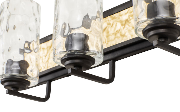 Hammer Time 371B03CBFG 3-Light Vanity Light - Carbon/French Gold