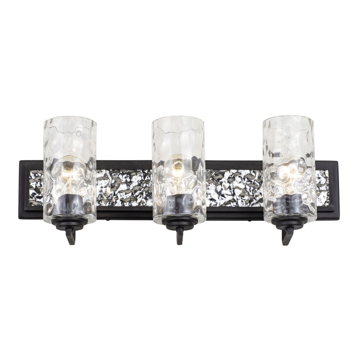 Hammer Time 371B03CBPS 3-Light Vanity Light - Carbon/Polished Stainless