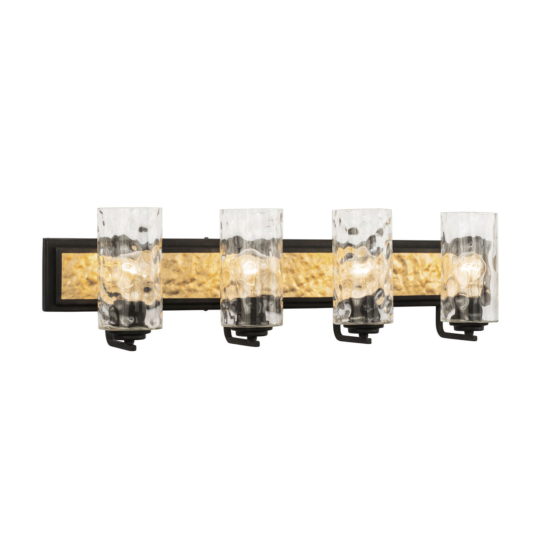 Hammer Time 371B04CBFG 4-Light Vanity Light - Carbon/French Gold