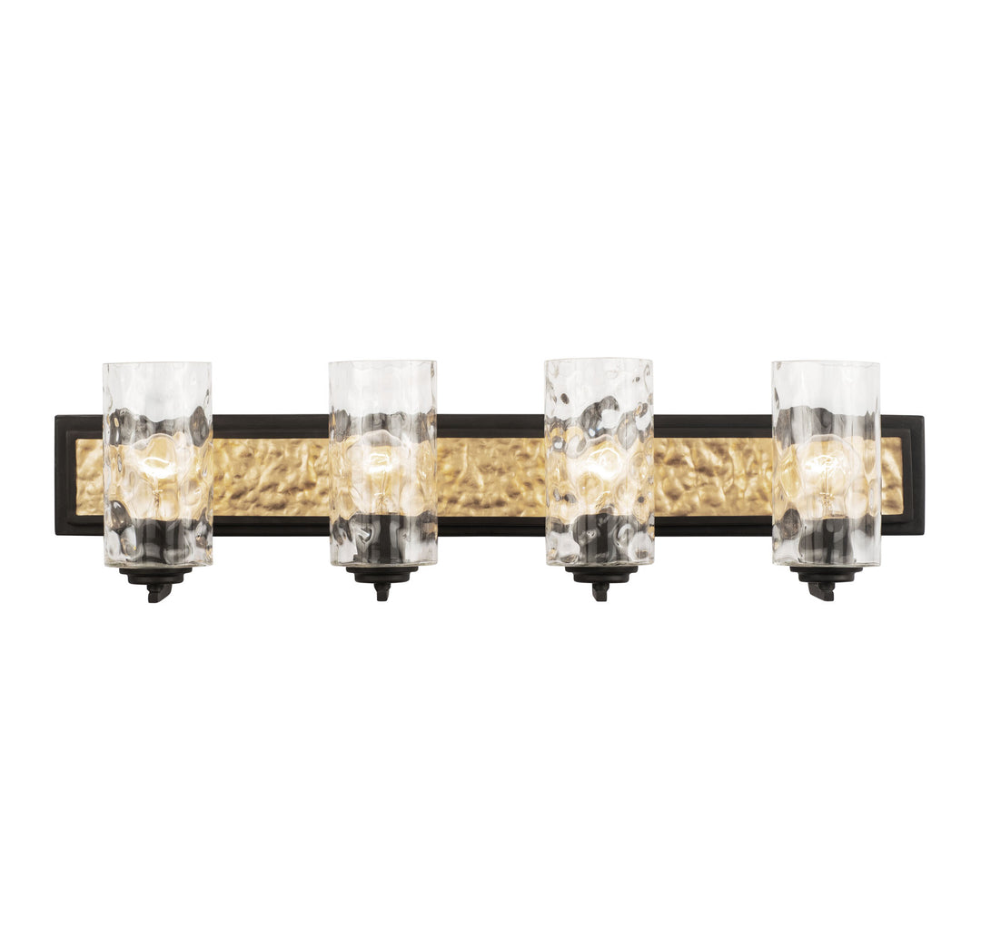 Hammer Time 371B04CBFG 4-Light Vanity Light - Carbon/French Gold