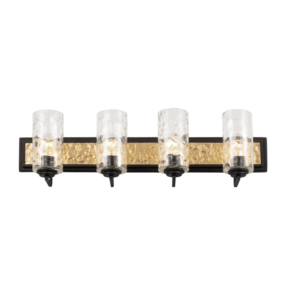 Hammer Time 371B04CBFG 4-Light Vanity Light - Carbon/French Gold