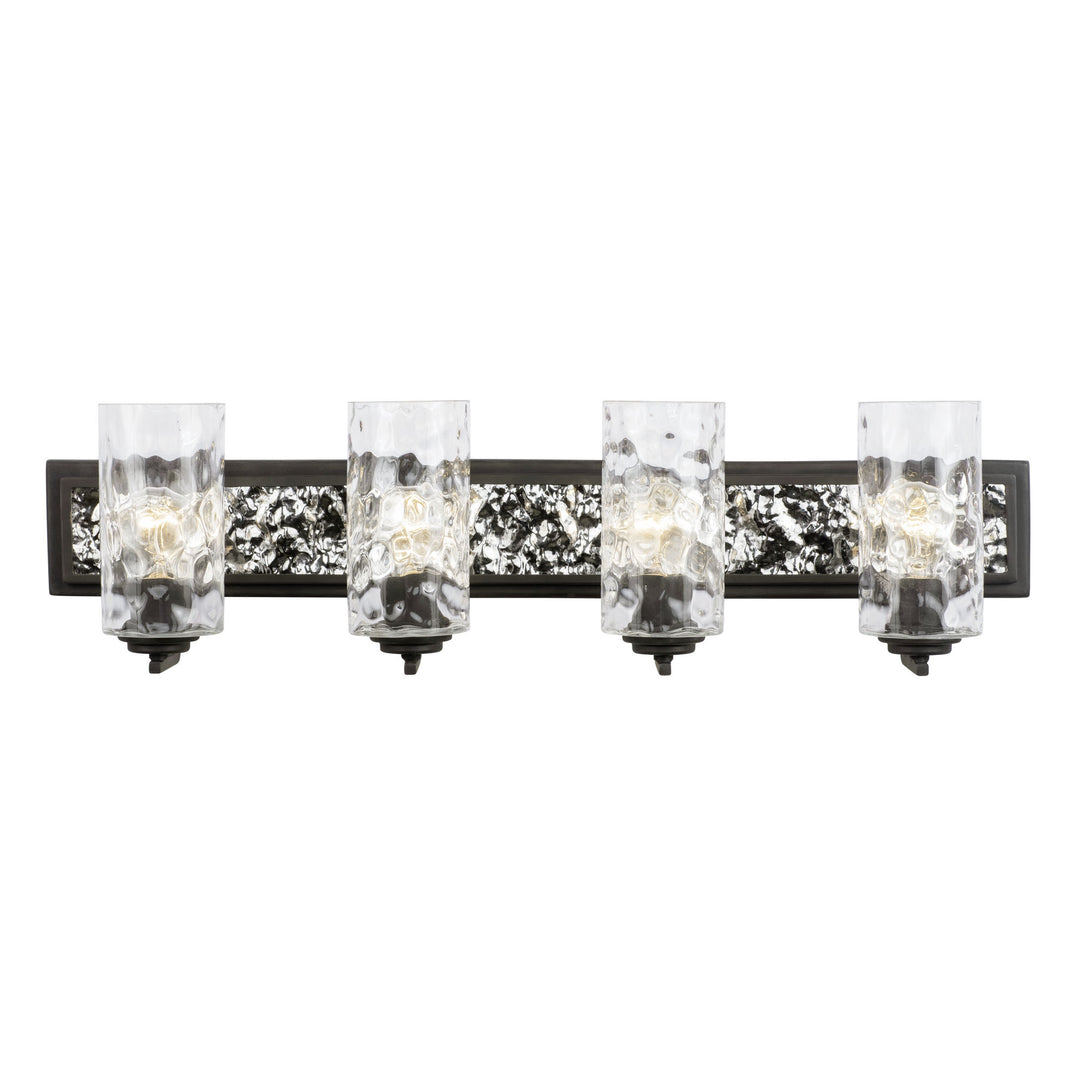 Hammer Time 371B04CBPS 4-Light Vanity Light - Carbon/Polished Stainless