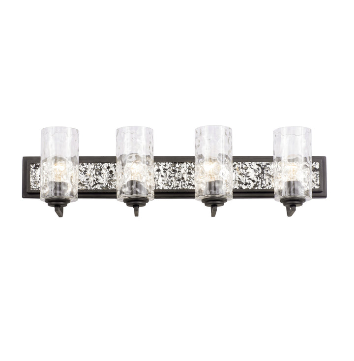 Hammer Time 371B04CBPS 4-Light Vanity Light - Carbon/Polished Stainless