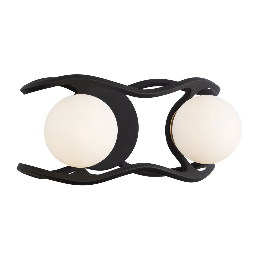 Black Betty 374B02CBFG 2-Light Vanity Light - Carbon/French Gold