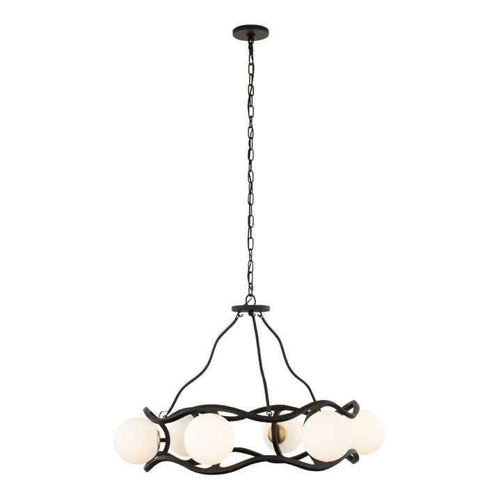 Black Betty 374C06CBFG 6-Light Chandelier - Carbon/French Gold