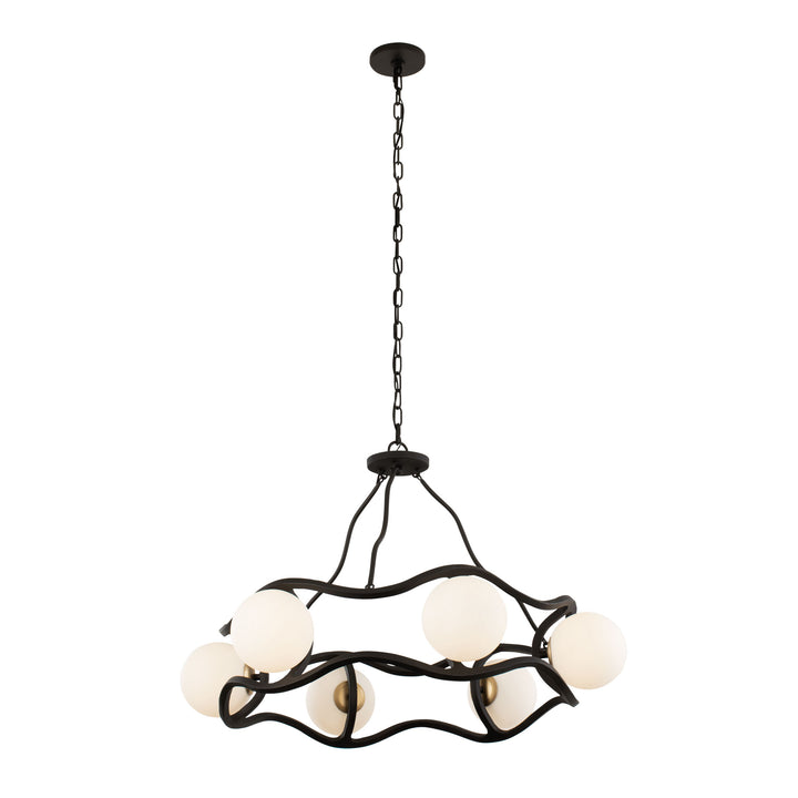 Black Betty 374C06CBFG 6-Light Chandelier - Carbon/French Gold