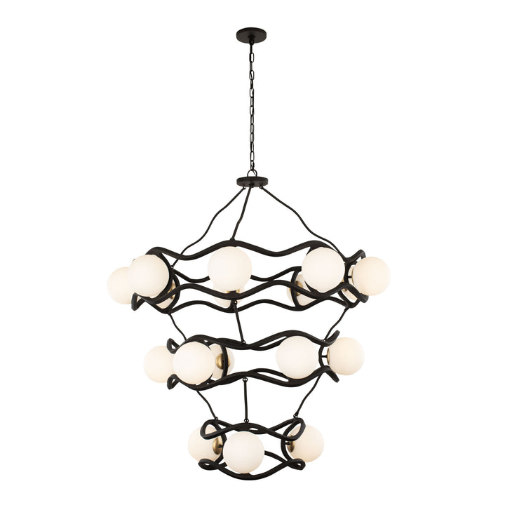 Black Betty 374C18CBFG 18-Light Chandelier - Carbon/French Gold