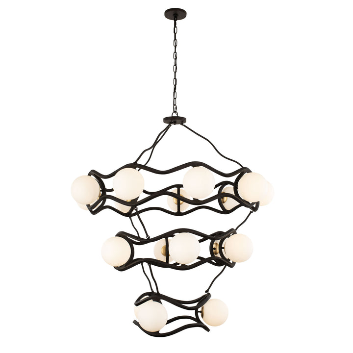 Black Betty 374C18CBFG 18-Light Chandelier - Carbon/French Gold