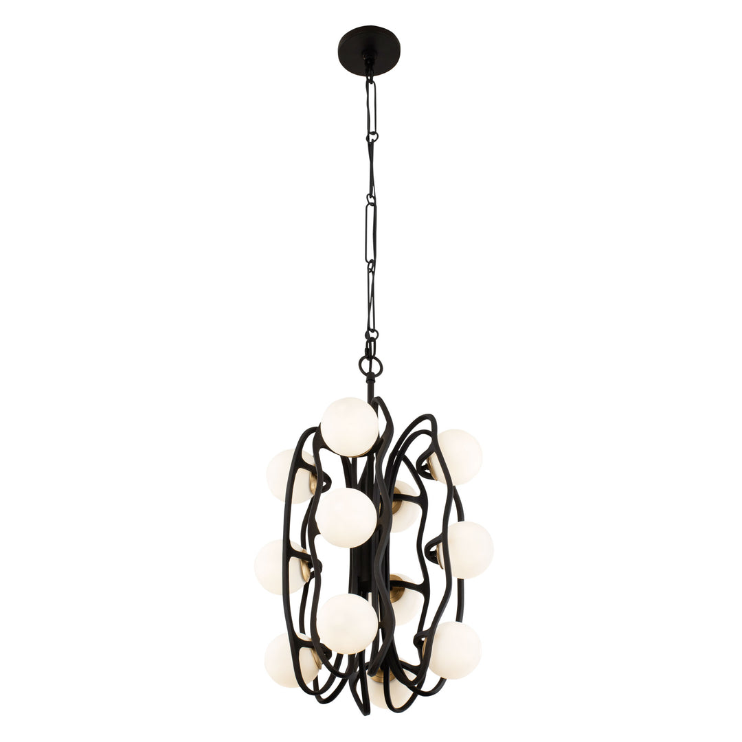 Black Betty 374P12CBFG 12-Light Pendant Light - Carbon/French Gold