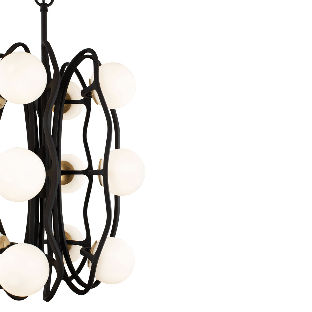 Black Betty 374P12CBFG 12-Light Pendant Light - Carbon/French Gold