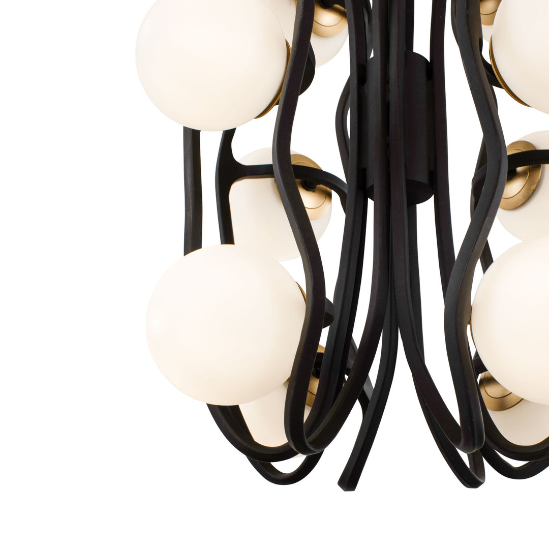 Black Betty 374P12CBFG 12-Light Pendant Light - Carbon/French Gold