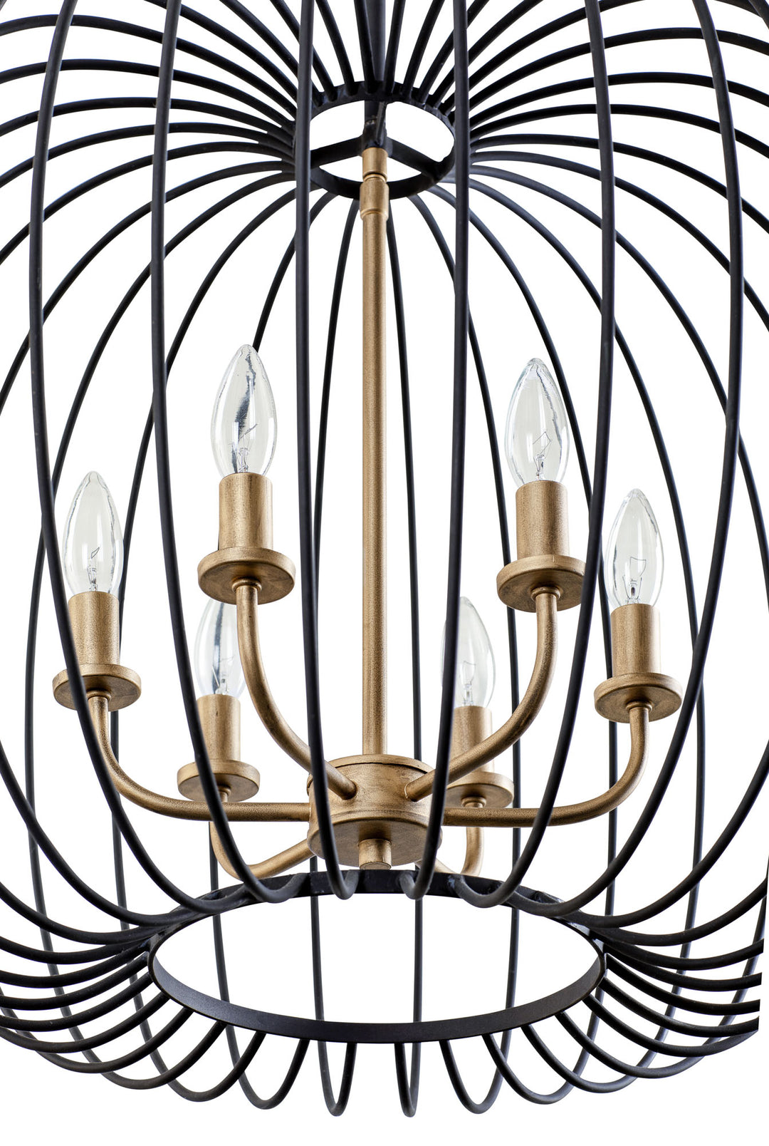 Nico 375P06CBHG 6-Light Pendant Light - Carbon/Havana Gold