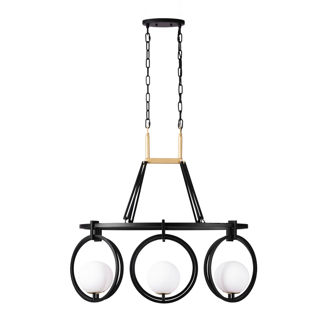 Stopwatch 388N06MBFG 6-Light Kitchen Island Pendant - Matte Black/French Gold