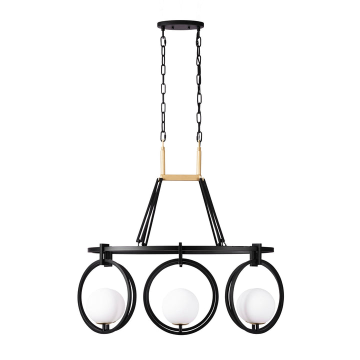 Stopwatch 388N06MBFG 6-Light Kitchen Island Pendant - Matte Black/French Gold