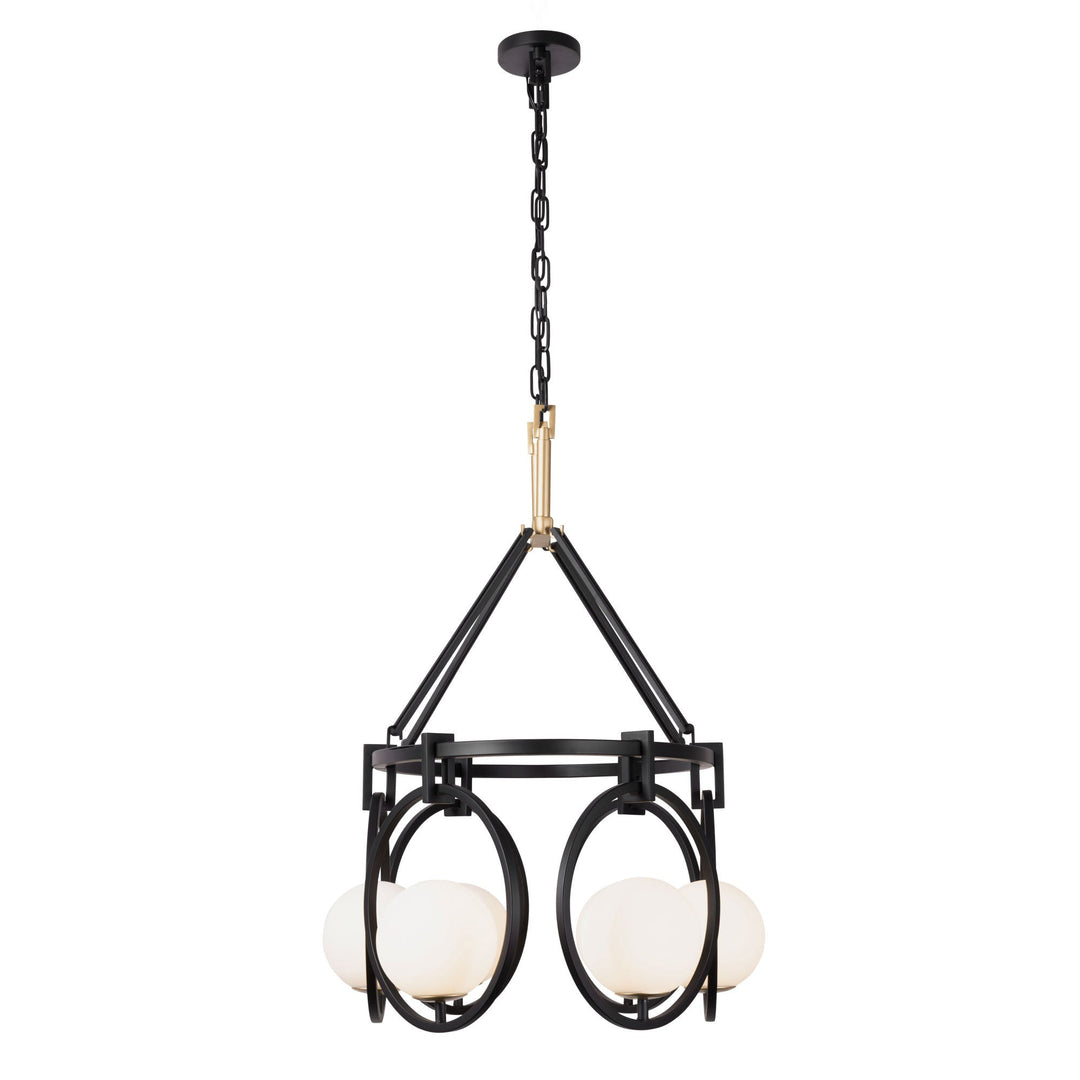 Stopwatch 388N06MBFG 6-Light Kitchen Island Pendant - Matte Black/French Gold