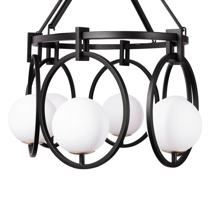 Stopwatch 388N06MBFG 6-Light Kitchen Island Pendant - Matte Black/French Gold