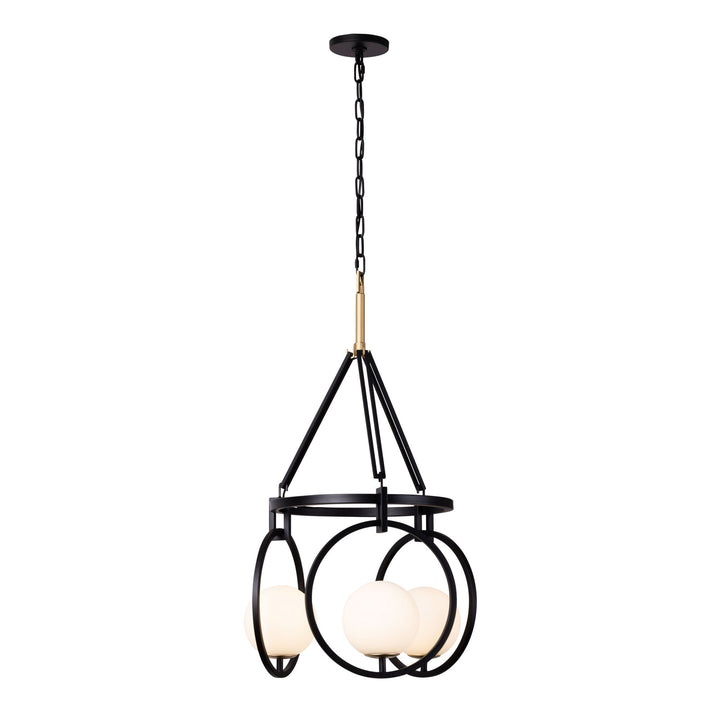 Stopwatch 388P03MBFG 3-Light Pendant Light - Matte Black/French Gold