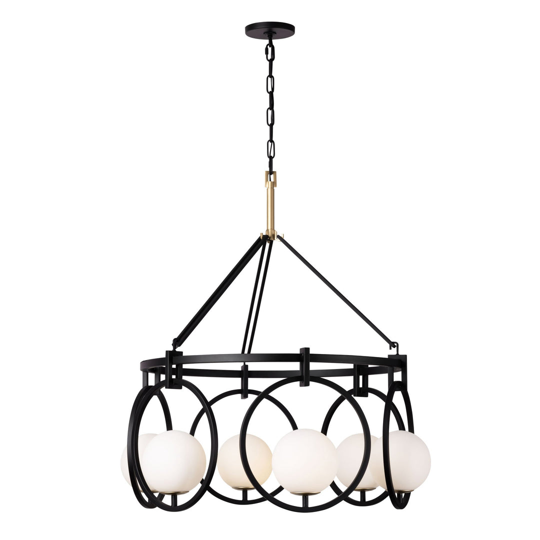 Stopwatch 388P06MBFG 6-Light Pendant Light - Matte Black/French Gold