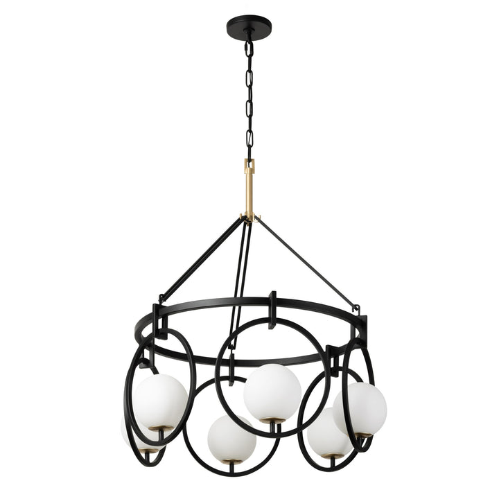 Stopwatch 388P06MBFG 6-Light Pendant Light - Matte Black/French Gold