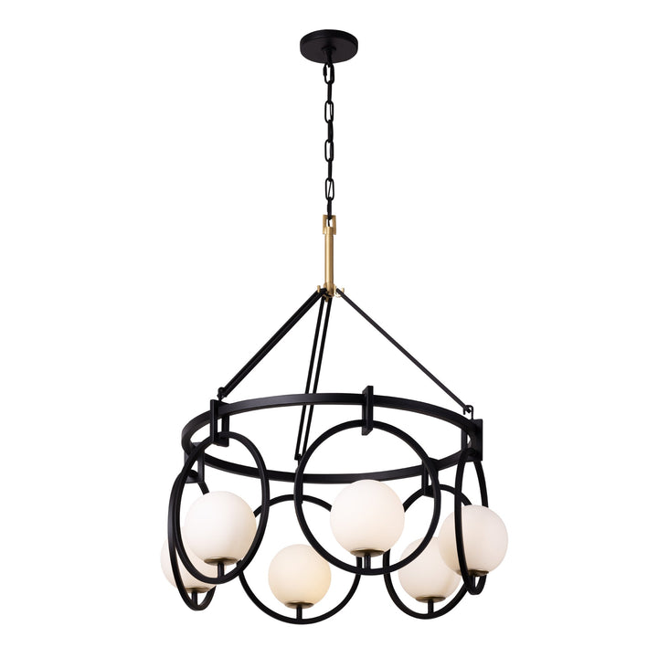 Stopwatch 388P06MBFG 6-Light Pendant Light - Matte Black/French Gold