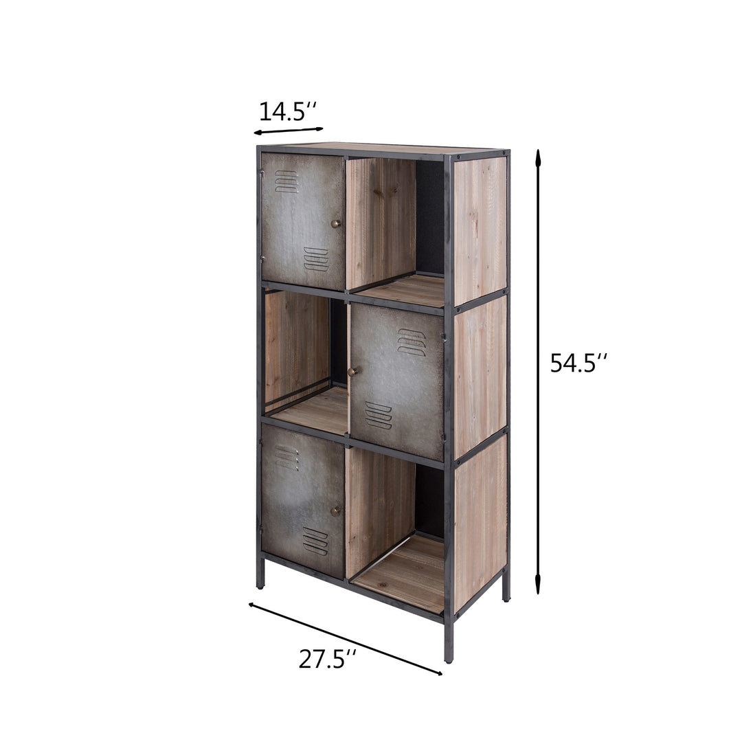 Jayce 4FST0201 Rustic Cube Locker Bookcase