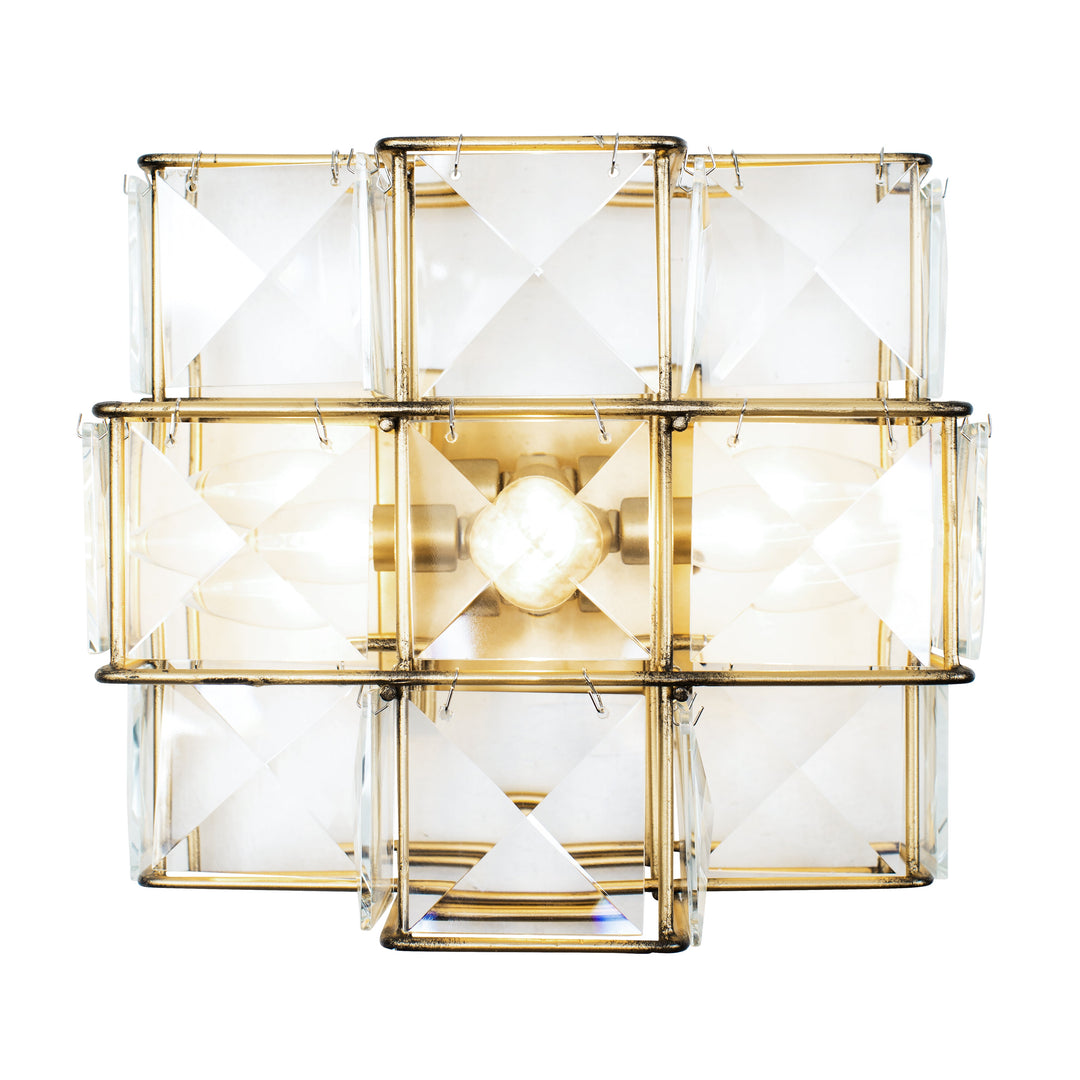 Cubic 3-Lt Wall Sconce - Calypso Gold - 329W03CG