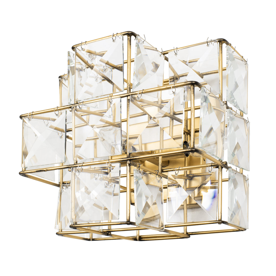 Cubic 3-Lt Wall Sconce - Calypso Gold - 329W03CG