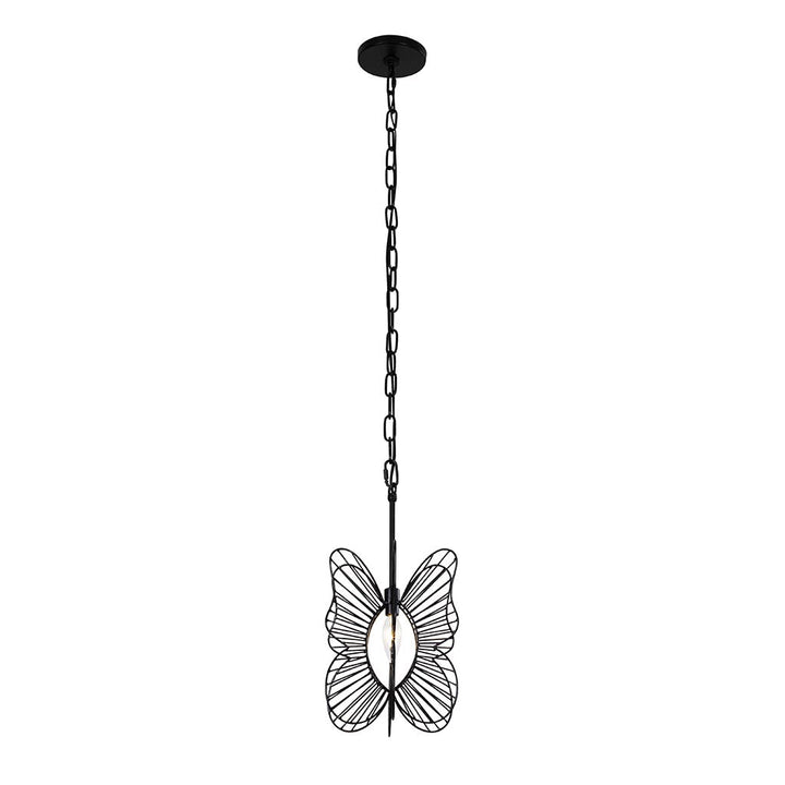 Monarch Butterfly 1-Lt Mini Pendant Light - Black - 330M01BL