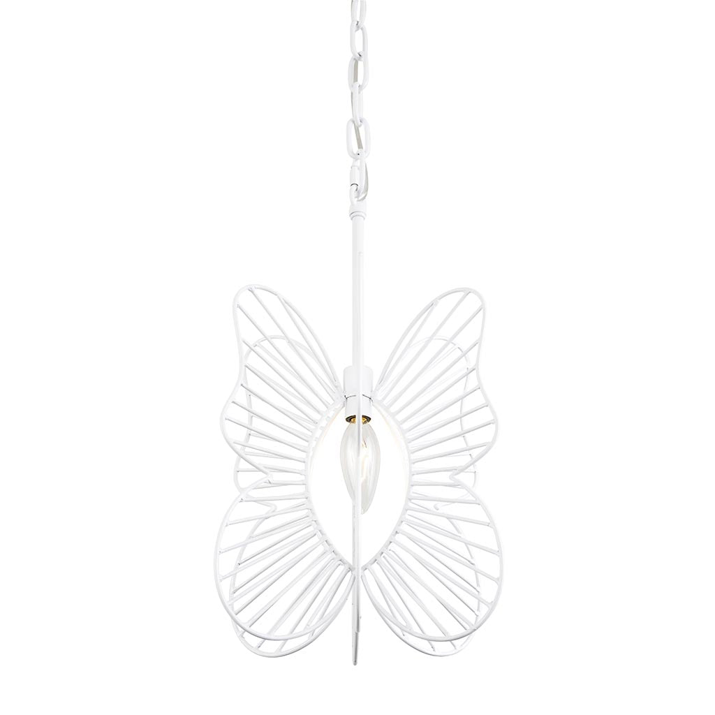 Monarch Butterfly 1-Lt Mini Pendant Light - White - 330M01WH