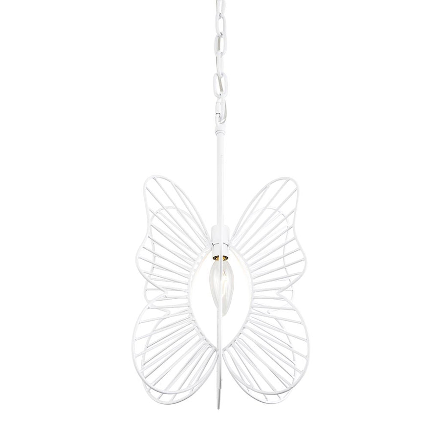 Monarch Butterfly 1-Lt Mini Pendant Light - White - 330M01WH