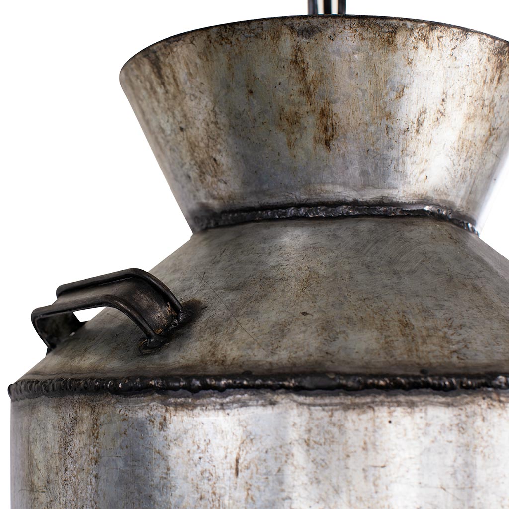Hickory Lane 1-Lt Pendant Light - Ombre Galvanized/Black - 335P01OG