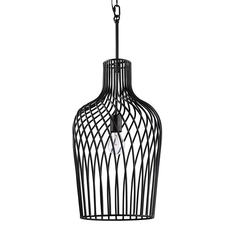 Elsa 1-L t Wine Bottle Pendant Light - Black - 339P01CBL