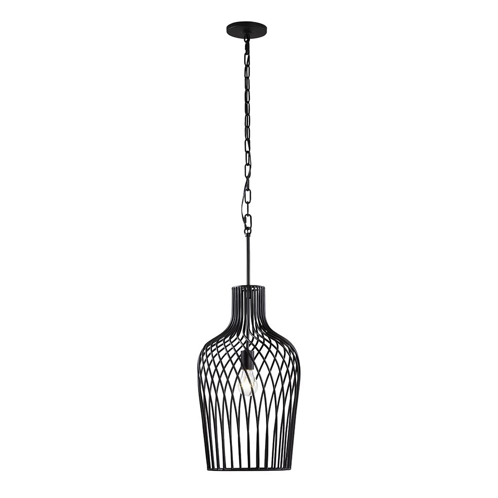 Elsa 1-L t Wine Bottle Pendant Light - Black - 339P01CBL