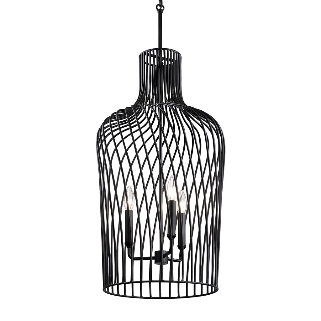 Elsa 3-L t Wine Bottle Pendant Light - Black - 339P03CBL