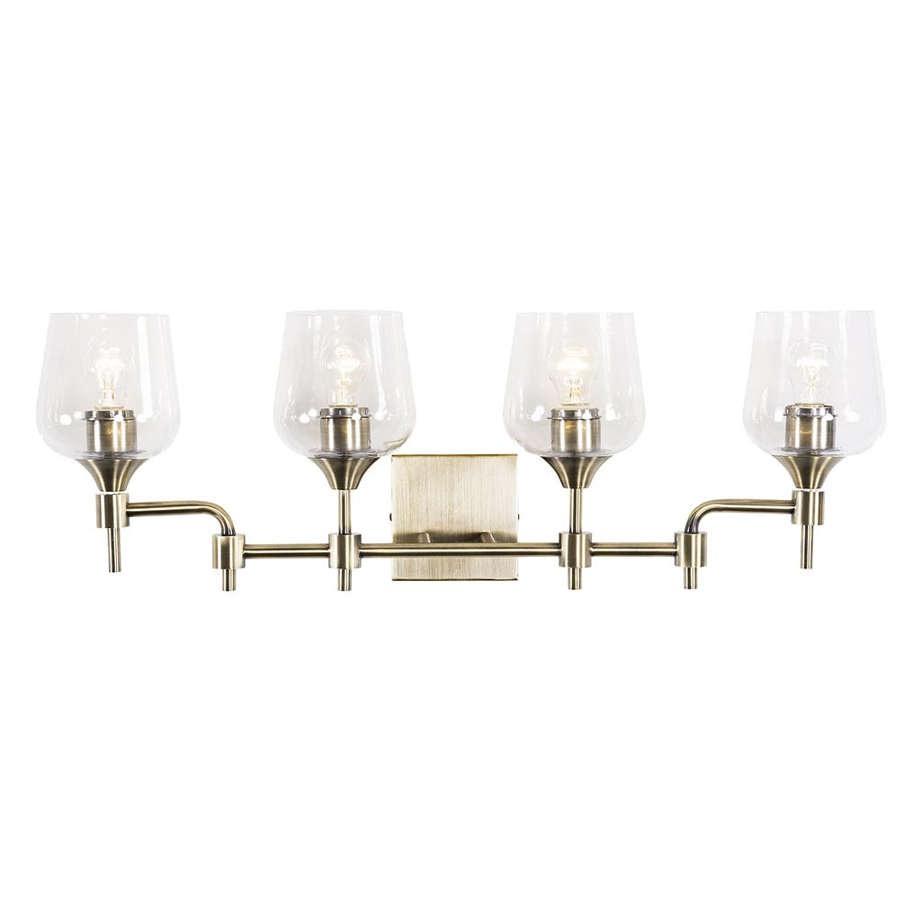 Margaux 4-Lt Vanity Light - Antique Brass - 340B04AB