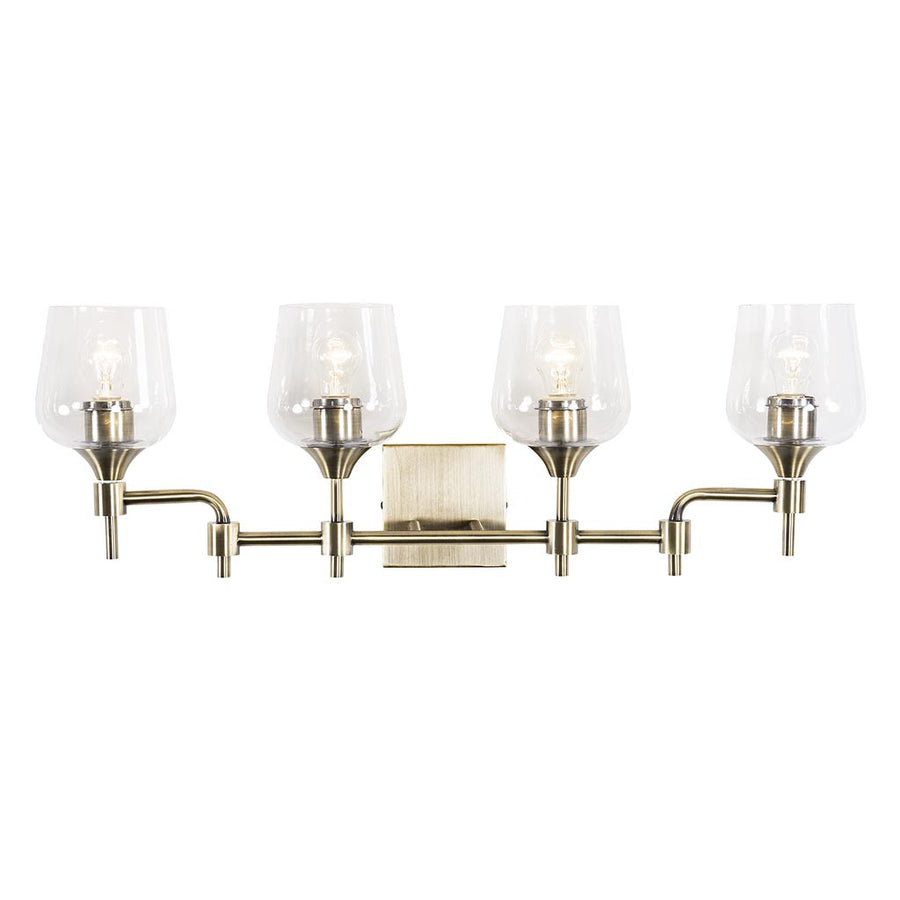 Margaux 4-Lt Vanity Light - Antique Brass - 340B04AB