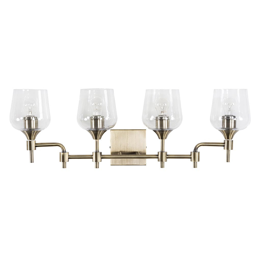 Margaux 4-Lt Vanity Light - Antique Brass - 340B04AB