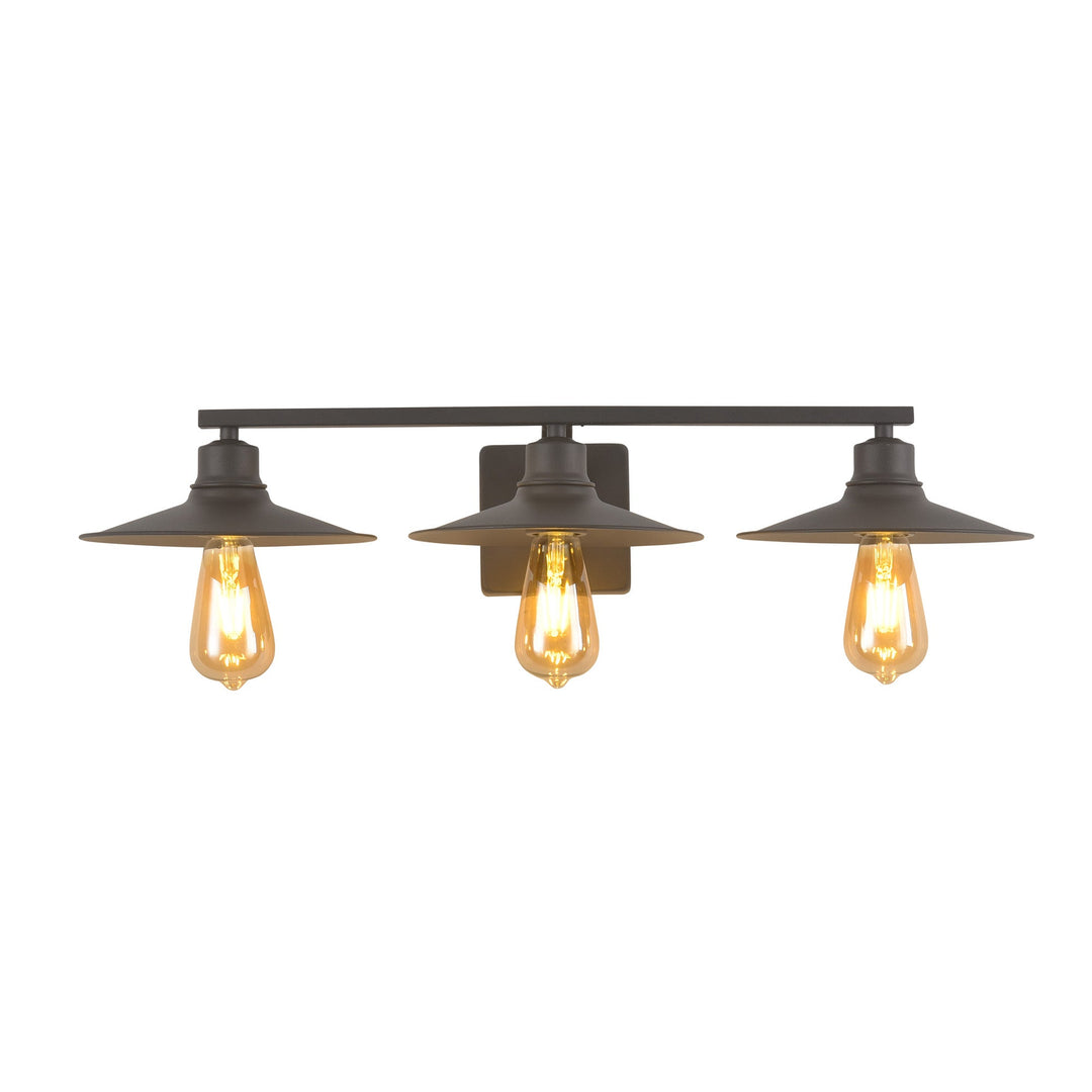 Clayton 3-Lt Vanity Light - Dark Coffee