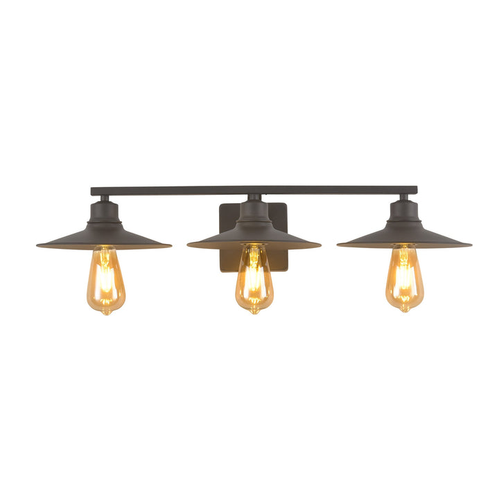 Clayton 3-Lt Vanity Light - Dark Coffee