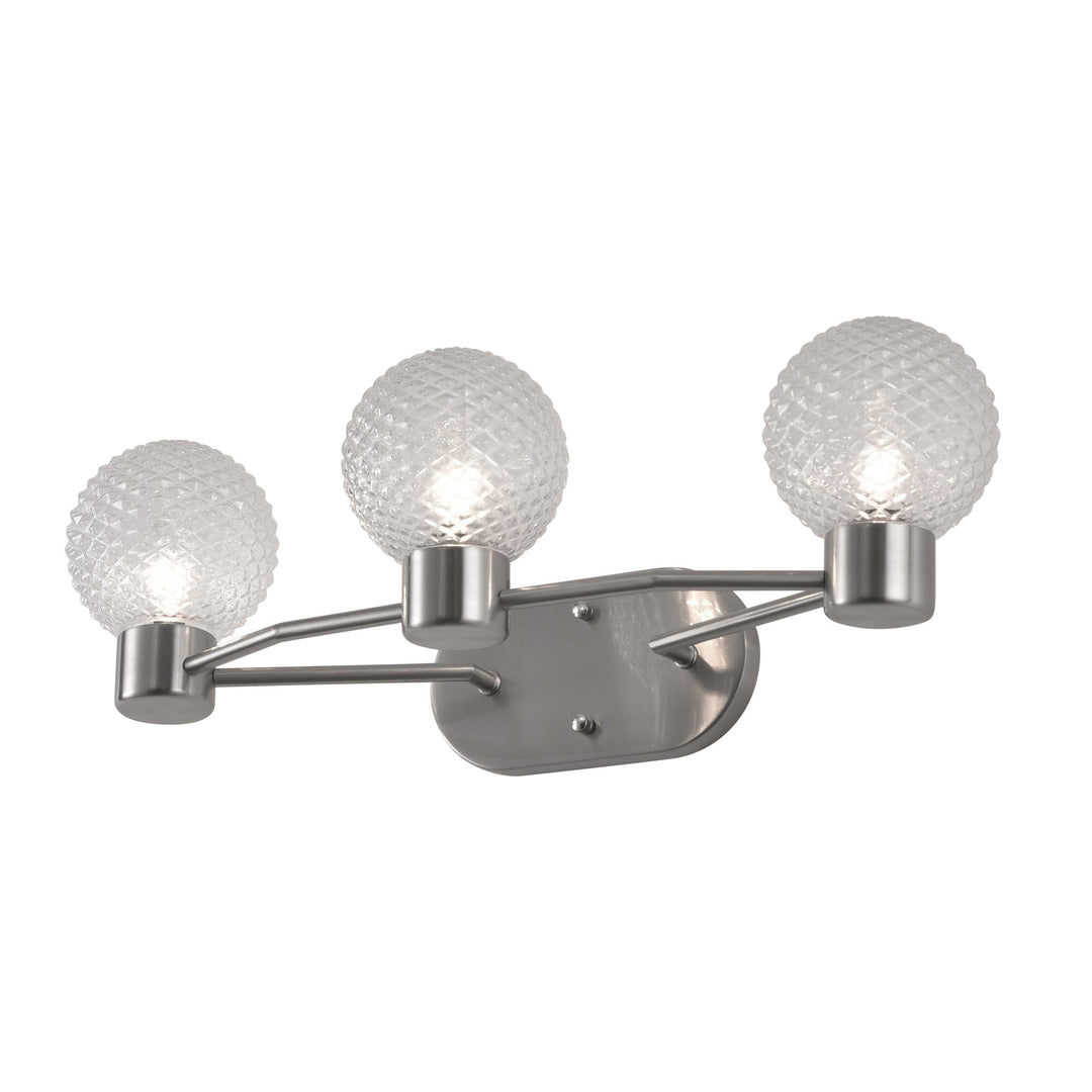 Kiara 3-lt Vanity Light - Brushed Nickel
