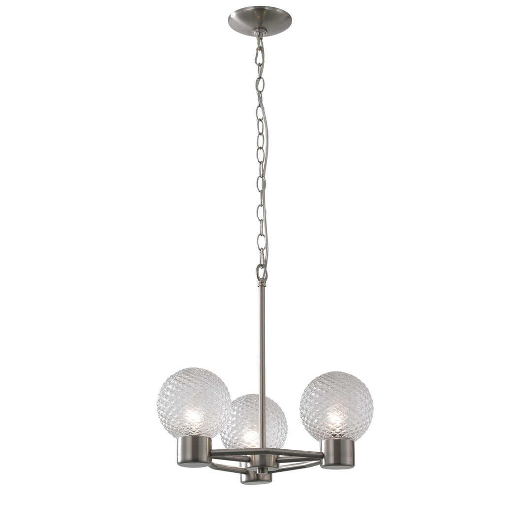 Kiara 3-lt Pendant Light - Brushed Nickel