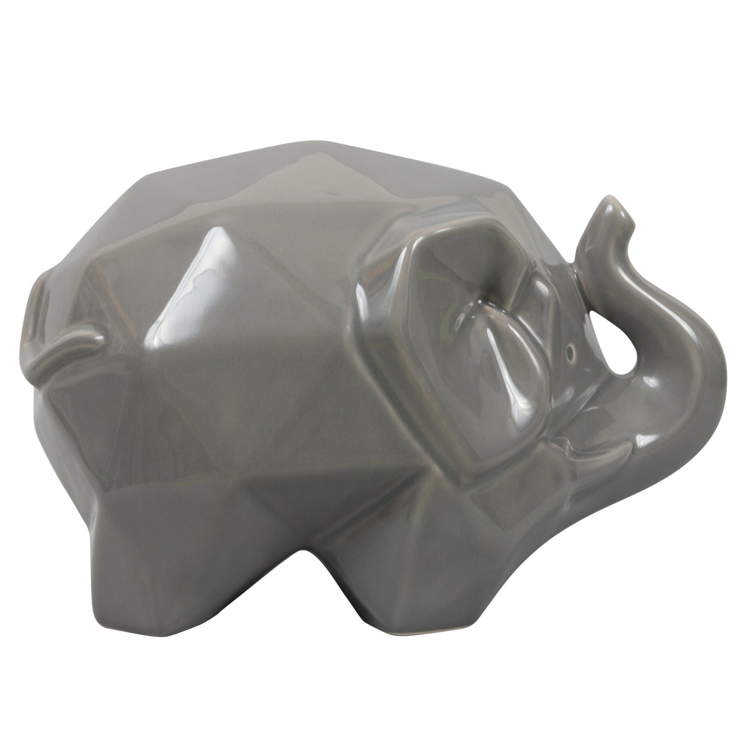 Origami Zoo Elephant Statue - Grey - 401A14GR