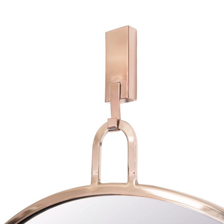 Stopwatch 30-in Round Accent Mirror - Rose Gold - 407A01RG