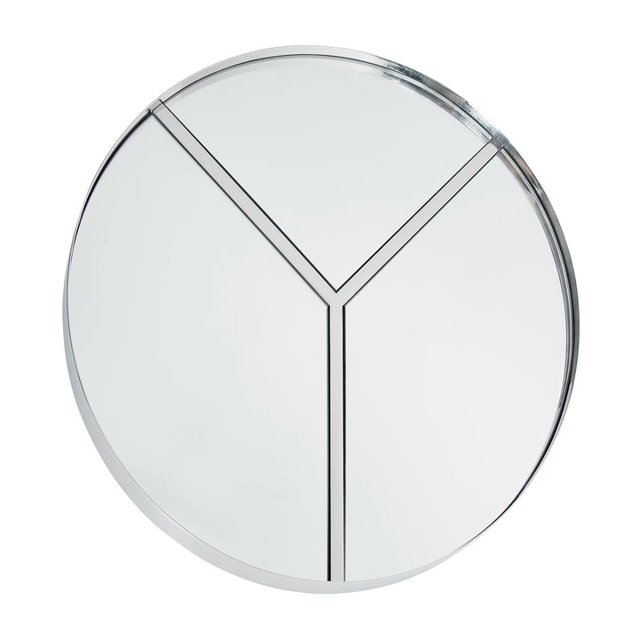 Lyra 30-in Round Accent Mirror - Polished Nickel 4DMI0106