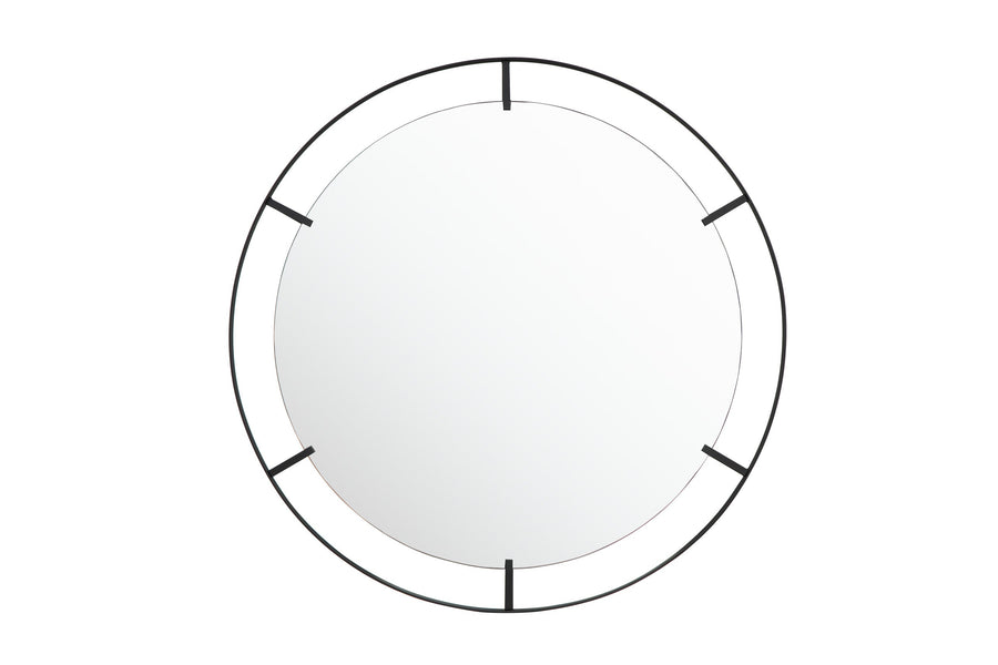 Tabon 30-in Round Open Frame Mirror - Black - 4DMI0134