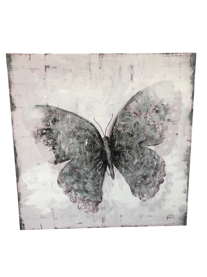 Flutter Black and White Mixed-Media Wall Art - 4DWA0116